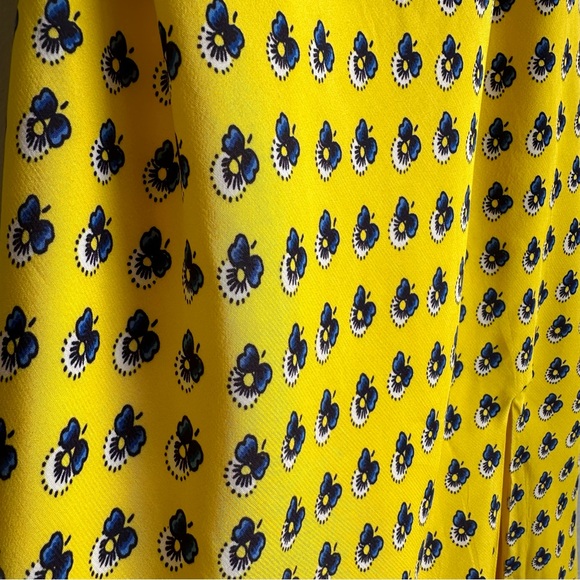 Staud Bellamy Dress in Soleil Calico / Lace Up Backless Maxi Dress w/ Slit - Picture 12 of 16